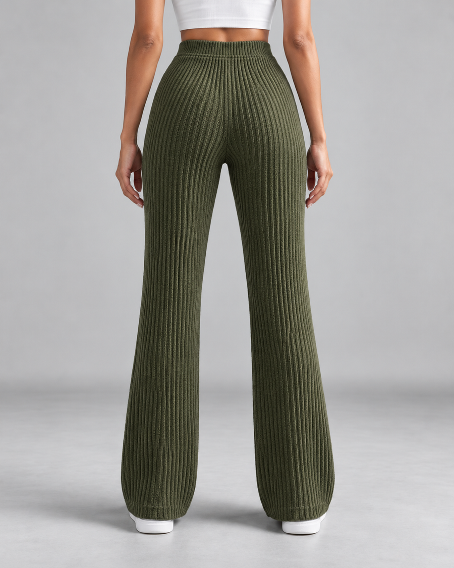 Women's Ribbed Knit Wide-Leg Joggers | Southwold
