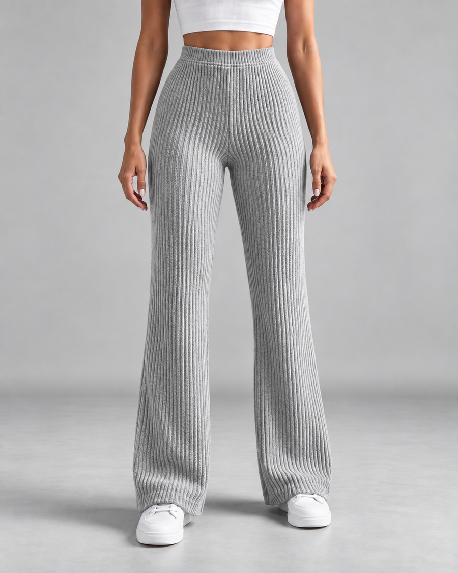 Women's Ribbed Knit Wide-Leg Joggers | Southwold