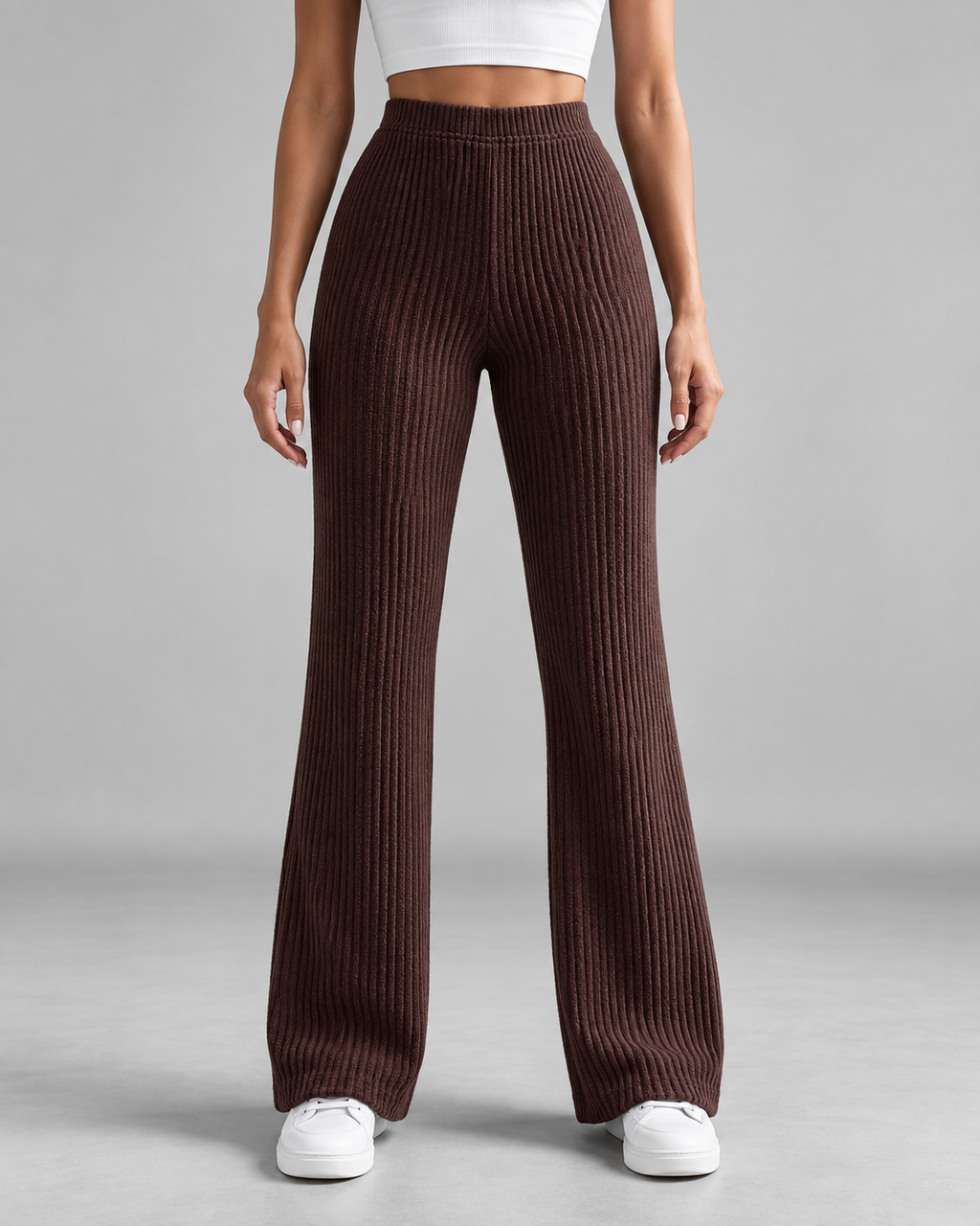 Women's Ribbed Knit Wide-Leg Joggers | Southwold