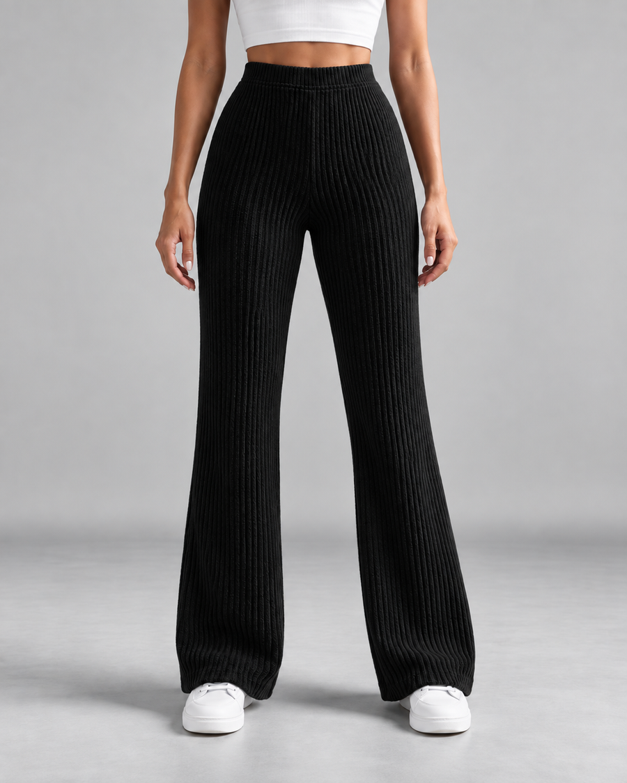 Women's Ribbed Knit Wide-Leg Joggers | Southwold