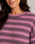 Pull duveteux à rayures et épaules tombantes pour femme | Winchelsea