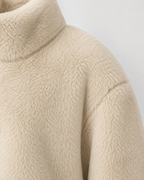Veste courte en tissu teddy à col cheminée pour femme | Ampney