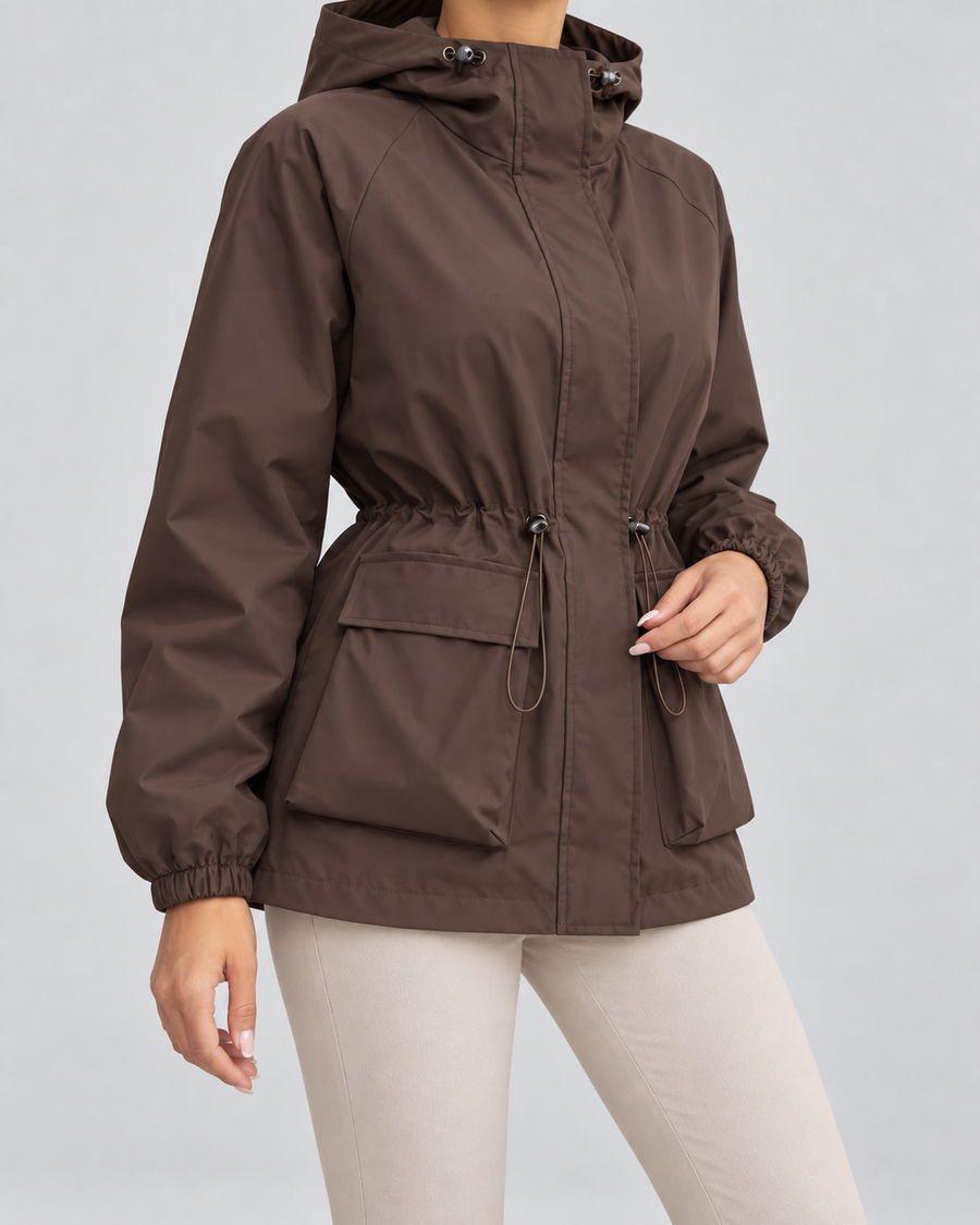 Women's Hooded Utility Jacket with Drawstring Waist | Glenridding