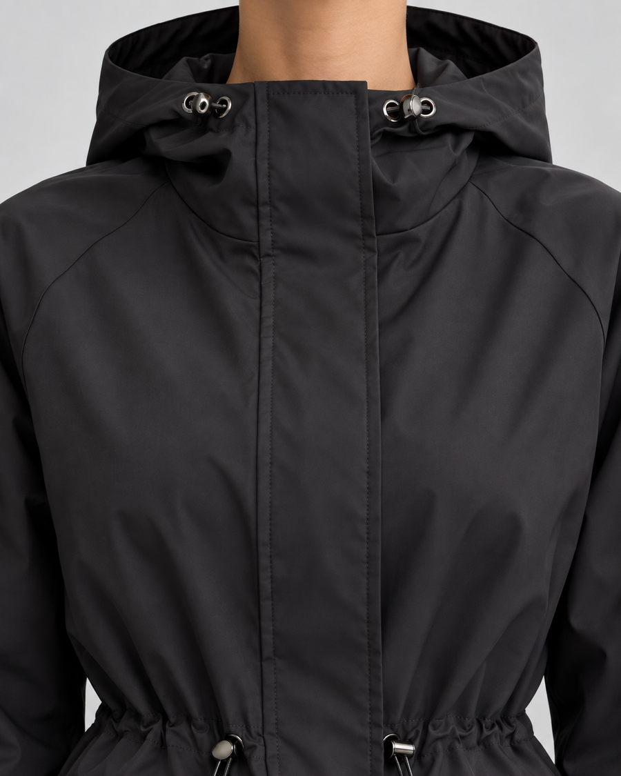 Women's Hooded Utility Jacket with Drawstring Waist | Glenridding