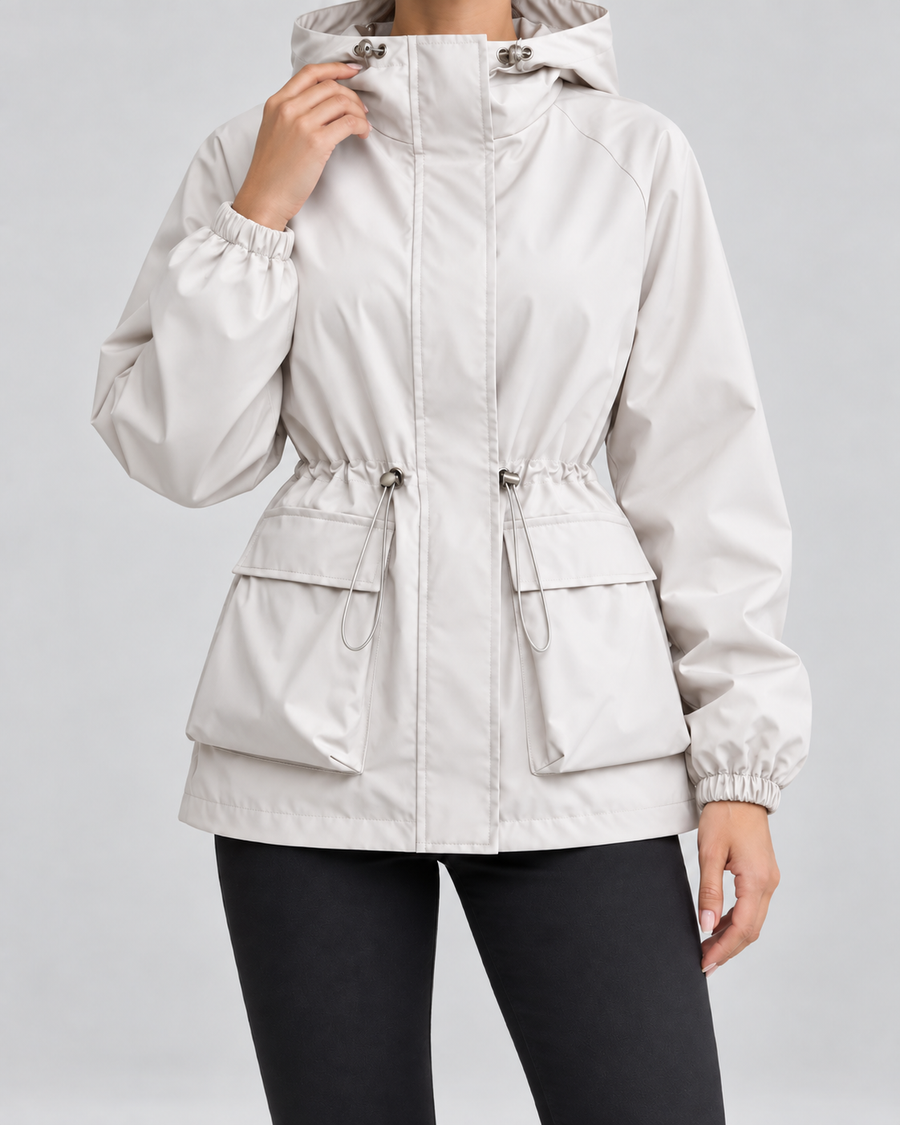 Women's Hooded Utility Jacket with Drawstring Waist | Glenridding