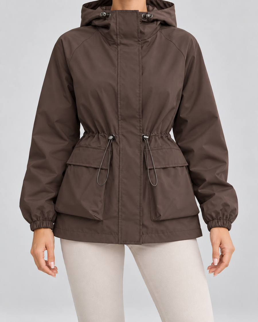 Women's Hooded Utility Jacket with Drawstring Waist | Glenridding