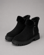 Women's Faux Fur Lined Ankle Boots with Side Zip | Otford