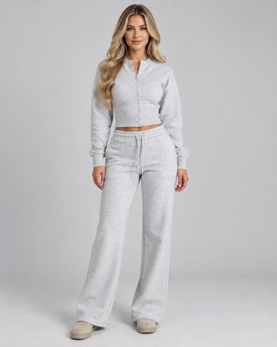 Women's Cropped Zip-Up Tracksuit Co-ord Set | Alnwick