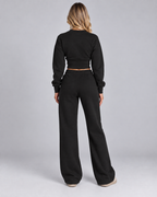 Ensemble coordonné de survêtement court zippé pour femme | Alnwick
