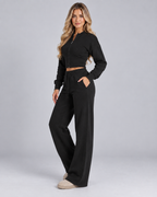 Ensemble coordonné de survêtement court zippé pour femme | Alnwick