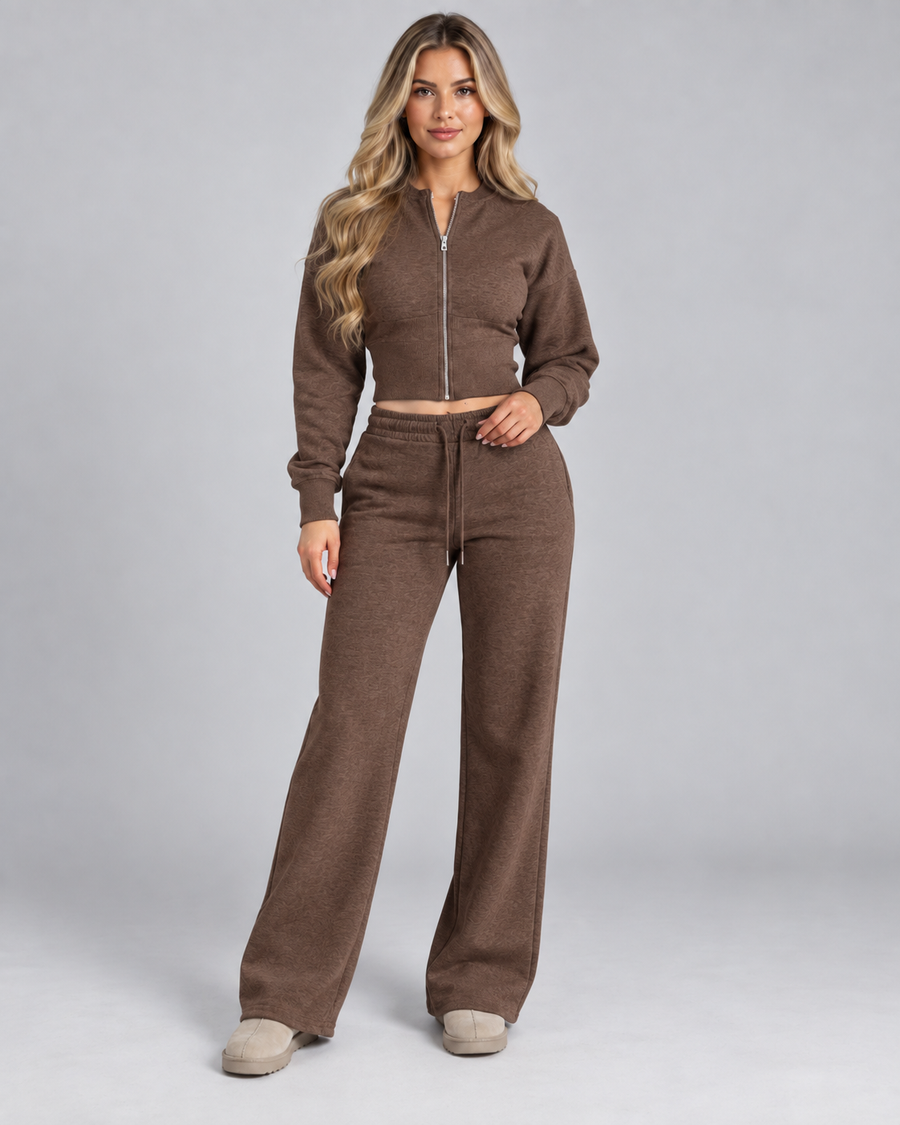 Women's Cropped Zip-Up Tracksuit Co-ord Set | Alnwick