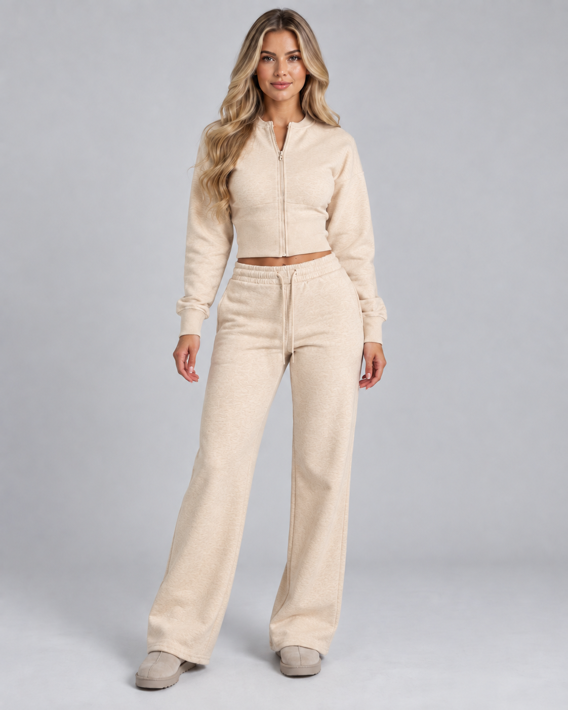 Ensemble coordonné de survêtement court zippé pour femme | Alnwick