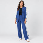 Women's blazer and trouser set in Blue | Brockweir – side view