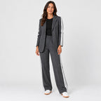 Women's blazer and trouser set in Charcoal | Brockweir – front view