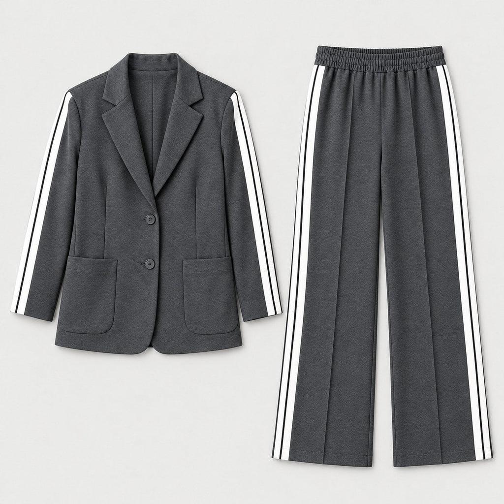 Women's blazer and trouser set in Charcoal | Brockweir – front view