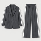 Women's blazer and trouser set in Charcoal | Brockweir – front view