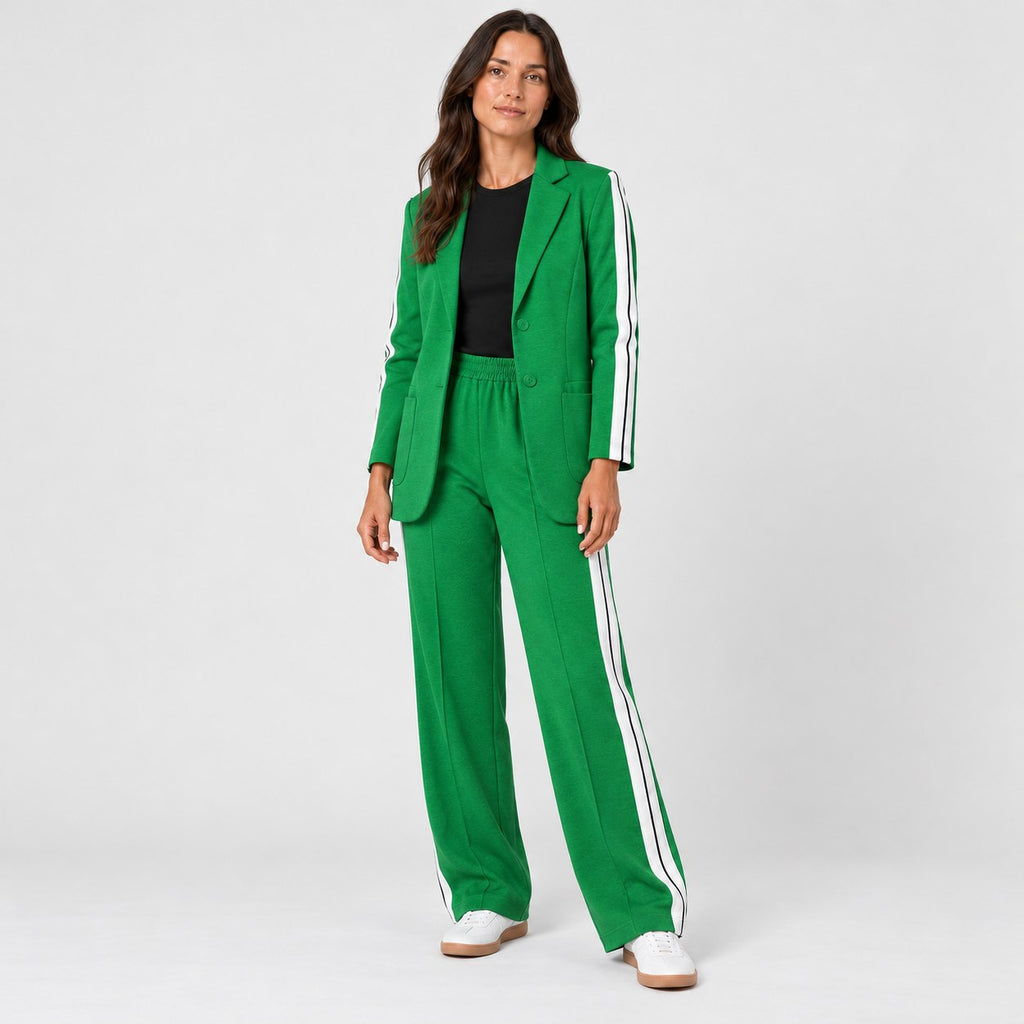 Women's blazer and trouser set in Green | Brockweir – side view