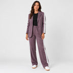Women's blazer and trouser set in Plum | Brockweir – side view